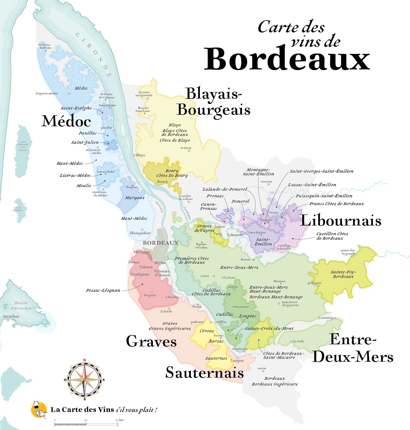 Carte des Vins de Bordeaux